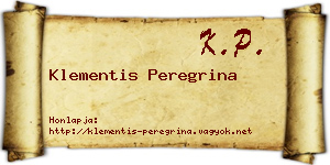 Klementis Peregrina névjegykártya